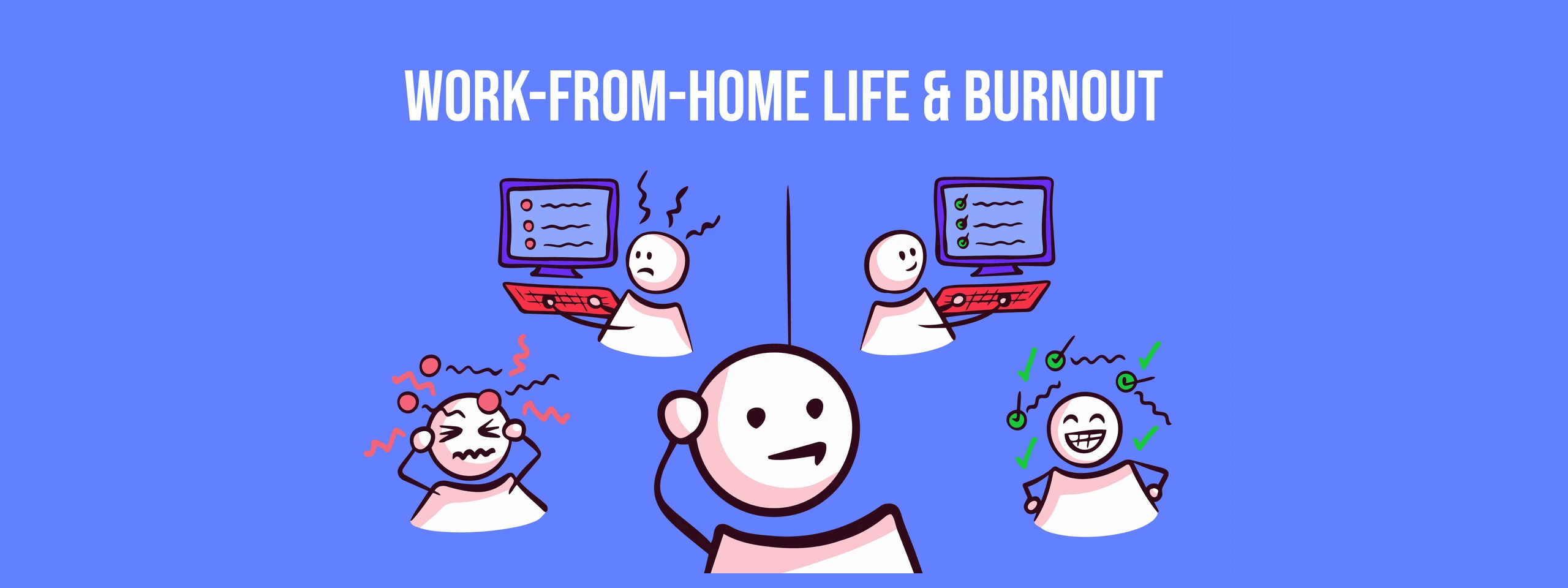 Visualisation of burnout indicators across remote work conditions